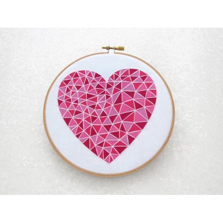 Pink Heart / Coeur Rose - Toile Imprimée