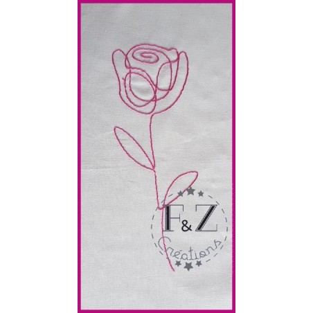 Rose - Série Fleurs - F & Z Créations