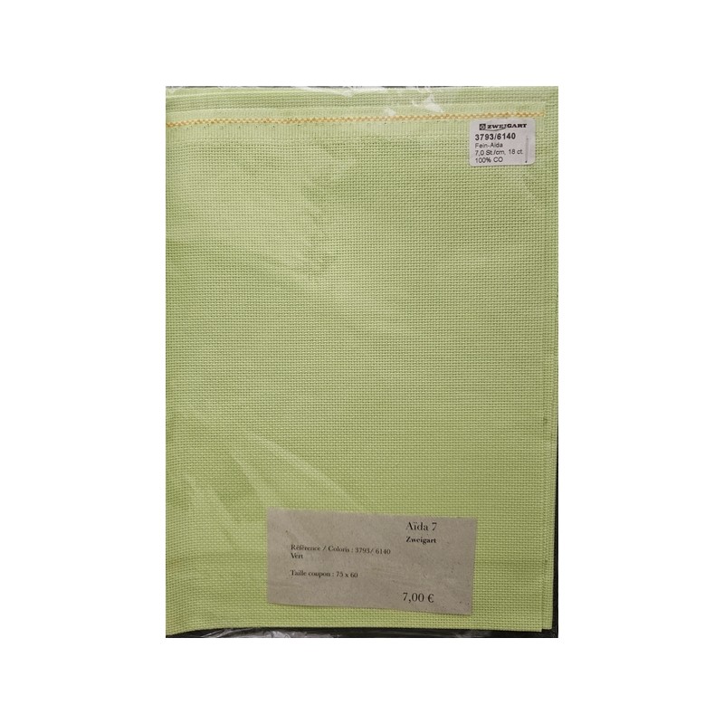 coupon 75X60Cm - AIDA 7 - Vert pistache (6140)