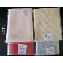 Lot 1 -  4 coupons toiles...